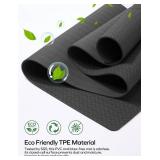 Ewedoos Eco Yoga Mat TPE Non Slip 1/4