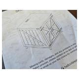 $145 Farmhouse End Table with Charging Station, BROWN