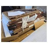 $145 Farmhouse End Table with Charging Station, BROWN