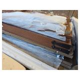 $145 Farmhouse End Table with Charging Station, BROWN