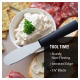 Rada Party Spreader Knife W235, 3.38" Serrated Blade, Made in USA