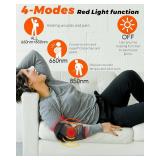 Red Light Therapy Knee Brace, Rechargeable NIR Device, Grey