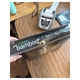 Zen bamboo bedskirt king size black