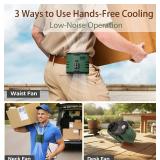 Portable 4 in1 Fan with Light, 10-Speed, 40H Runtime (Green)