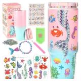 NateNatenight DIY Mermaid Gifts, 30 Oz Tumbler with Stickers