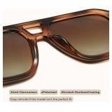 livho Polarized Square Aviator Sunglasses Women Men, Retro Shades