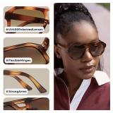 livho Polarized Square Aviator Sunglasses Women Men, Retro Shades
