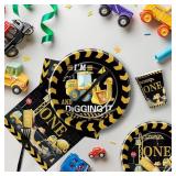 Construction First Birthday Party Supplies, Serves 24