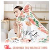 Faith Hooded Blanket, Religious Gift for Women 47x72 in