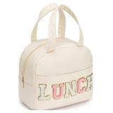 Lunch Bag Insulated PU Leather Leakproof Portable Strawberries