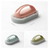 3Pcs Sponge Brush Set, for Kitchen, Bathroom & Tiles Cleaning