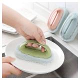 3Pcs Sponge Brush Set, for Kitchen, Bathroom & Tiles Cleaning