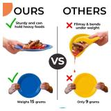 Emerald Green Paper Plates, 7in, Disposable, Heavy Duty, 100 Pcs