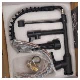 2 Mode Tap Pull-Down Kitchen Sink Faucet with Dual Spout and 360 Rotation Flexible Deck Mounted - Matte-Black