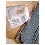 Karl home Accent Chair Wide Armrest Mid-Century Lounge Chair Chenille, Dusty-Blue