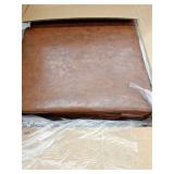 Karl home Accent Chair Wide Armrest Mid-Century Lounge Chair, Leather, Red-Brown