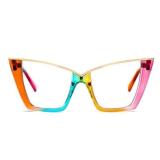 FEISEDY Fashion Cat Eye Blue Light Blocking Glasses for Women Fake Retro Eyeglasses Oversized Stylish Eyewear Frame B0240