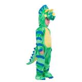 Spooktacular Creations Green Triceratops Dinosaur Costume with Toy Egg for Kid Halloween Dress Up DinosaurThemed Pretend Party (Small (5-7 yrs))