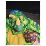 Spooktacular Creations Green Triceratops Dinosaur Costume with Toy Egg for Kid Halloween Dress Up DinosaurThemed Pretend Party (Small (5-7 yrs))