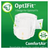 FitRight Adult Diapers, Extra+ Heavy Absorbency, M (Waist Size 32in-44in), 20 Count, OptiFit Incontinence Briefs for Men and Women, Disposable, Moisture-Wicking, Leak Protection
