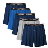 Natural Feelings Bamboo Viscose Mens Boxer Short Breathable Boxers for Men Loose Fit Mens Underwear Soft Boxers for Men Pack L