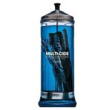 ForPro Multi-Cide Tall Glass Jar, for All Hairstyling Tools Including Brushes, Combs & Shears, 37 oz