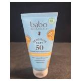Babo Botanicals Sensitive Baby Mineral Sunscreen Lotion SPF50 (APPROX 3/4 FULL)
