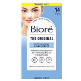 Biore Deep Cleansing Pore Nose Strips  Original  Blackhead Remover Strips  Oil Free  14 Ct