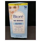 Biore Deep Cleansing Pore Nose Strips  Original  Blackhead Remover Strips  Oil Free  14 Ct