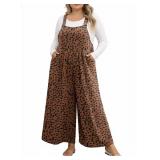 OLRIK Plus Size Romper Dressy Jumpsuit For Curvy Women Fashion Boho Jumper For Vacation LD Coffee-4X