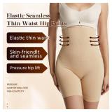 DREAM SLIM Tummy Control Shapewear Shorts for Women High Waisted Body Shaper Panties Slip Shorts Under Dresses Thigh Slimmer Nude, 4XL