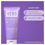 VERB Purple Mask, 6.3 oz - Deep Conditioner for Blonde, Silver & Grey Hair Neutralizes Brassiness + Adds Shine - Vegan & Cruelty-Free