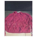 Vinsekep Womens Gothic Short Sweaters Casual Hallow Out Oversized Punk Goth Black Sweater Long Sleeve Ripped Crop Tops with Holes OneSize Burgundy Red, Large