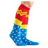 DC Comics Wonder Woman Lighter Blue Uniform Womens Knee High Socks Shoe Size 4-10