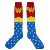 DC Comics Wonder Woman Lighter Blue Uniform Womens Knee High Socks Shoe Size 4-10