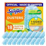 Swiffer Dusters Refill for Cleaning, Made by SWIFFER, Feather & Microfiber Duster Disposable Alternative, for Dusting Furniture, Blinds, Ceiling Fans, Helps Remove Allergens, Gain Scent, 18 Count