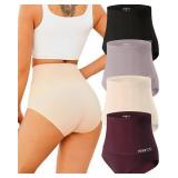 FINETOO Tummy Control Underwear Shapewear for Women Seamless High Waisted Panties Moderate Control Briefs S-3XL