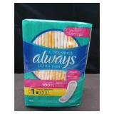 Always Ultra Thin Pads Size 1 Regular Absorbency Unscented - 44ct