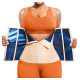 TrainingGirl Waist Trainer for Women Lower Belly Waist Trimmer Corset Tummy Wrap Workout Sweat Belt Band Sports Sauna Suit, XL