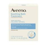 Aveeno Fragrance-Free Soothing Bath Treatment & Soak for Soothing Relief, 100% Natural Colloidal Oatmeal, Relieves Itchy, Irritated Skin Due to Eczema, 8 Single-Use Bath Packets (1 MISSING)