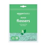 Amazon Basics Mint Dental Flossers, 90 Count, 1 Pack (Previously Solimo)
