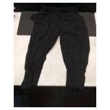 Mens Spring Summer Autumn Ankle Banded Pants Medieval Viking Navigator Trousers Renaissance Pants (Large, Black)