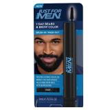 Just for Men 1-Day Beard & Brow Color, Temporary Color for Beard and Eyebrows, For a Fuller, Well-Defined Look, Up to 30 Applications, Black