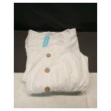 Yonique Plus Size Swimsuit Cover Up Women - Button Down Bathing Suit Coverup 2025 V Neck Hollow Out Beach Dress Swimwear White 22W