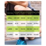 SITOISBE Cushioned Compression Unisex Mid-crew Socks 4-Pack, Large, Black White