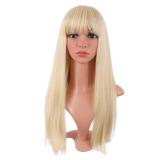 MapofBeauty 24 Inch/60 cm Long Straight Synthetic Hair Heat Resistant Party Cosplay Wig (Mixed Blonde)