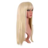 MapofBeauty 24 Inch/60 cm Long Straight Synthetic Hair Heat Resistant Party Cosplay Wig (Mixed Blonde)