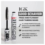 IGK Good Behavior Frizz & Flyaway Hair Taming Wand Lightweight Gel Control Stick for Smooth, Sleek Hair, Anti-Frizz Styling, 0.24 oz