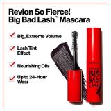 Revlon Mascara, So Fierce Big Bad Lash Eye Makeup, Volumizing, Stocking Stuffer for Her, Lasts up to 24 Hours, 760 Blackest Black, 0.34 fl oz