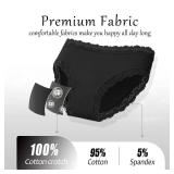 FINETOO Cotton Underwear for Women Sexy Cheeky Lace Bikini Panties Soft Breathable Womens Underwear 6 Pack M